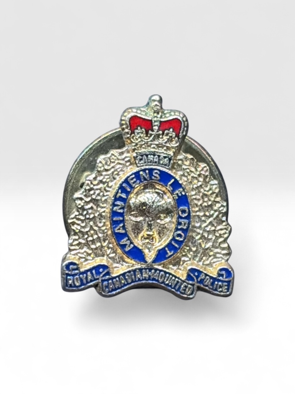 Vintage RCMP Royal Canadian Mounted Police Pin Enamel Crest